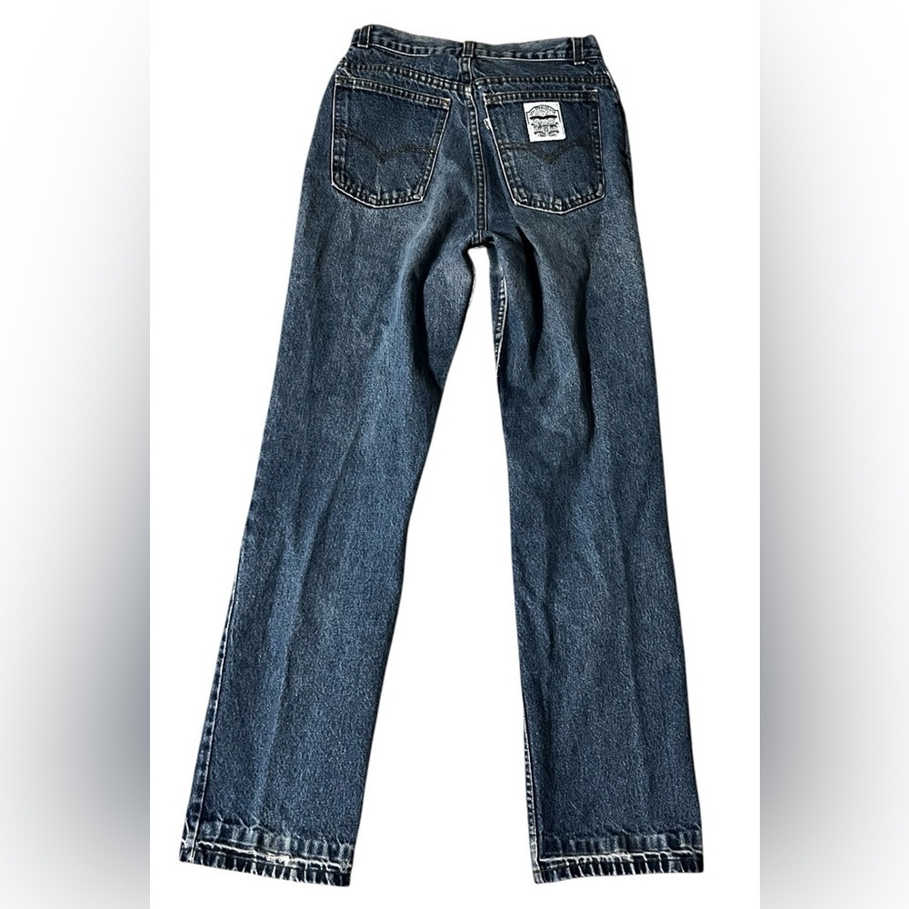 Vintage Levis Mom Jeans Medium Blue Wash White Label Tag 28x31